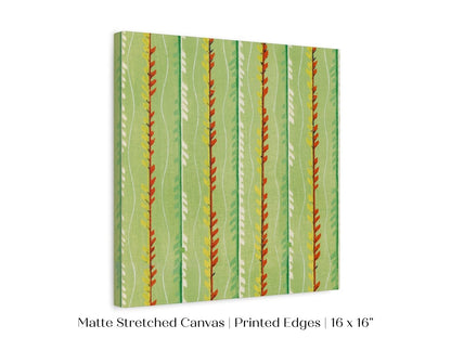Green Stripe | Vintage Japanese Woodblock Print | P144 - Single Square Art Prints - Piccolo Fiore Prints