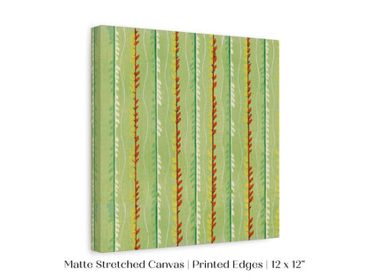 Green Stripe | Vintage Japanese Woodblock Print | P144 - Single Square Art Prints - Piccolo Fiore Prints