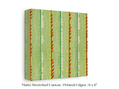 Green Stripe | Vintage Japanese Woodblock Print | P144 - Single Square Art Prints - Piccolo Fiore Prints