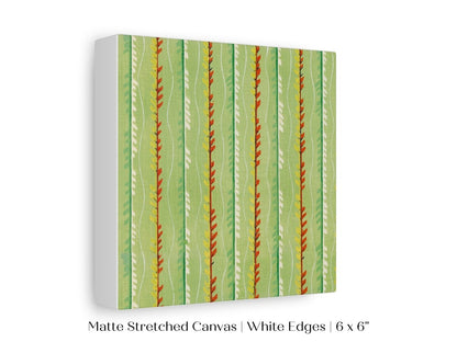 Green Stripe | Vintage Japanese Woodblock Print | P144 - Single Square Art Prints - Piccolo Fiore Prints