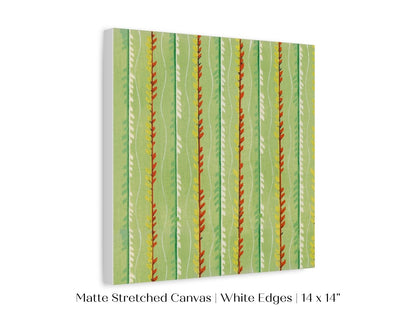Green Stripe | Vintage Japanese Woodblock Print | P144 - Single Square Art Prints - Piccolo Fiore Prints