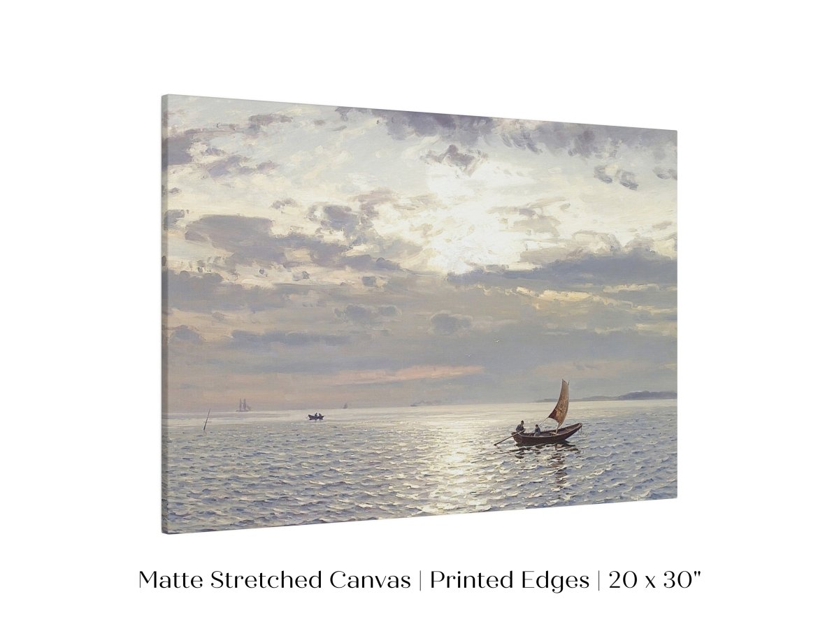 Grey Sailing Boat Seascape | P427 - Single Art Prints - Piccolo Fiore Prints