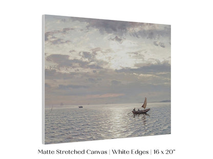 Grey Sailing Boat Seascape | P427 - Single Art Prints - Piccolo Fiore Prints
