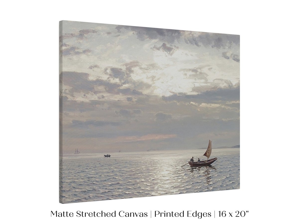 Grey Sailing Boat Seascape | P427 - Single Art Prints - Piccolo Fiore Prints