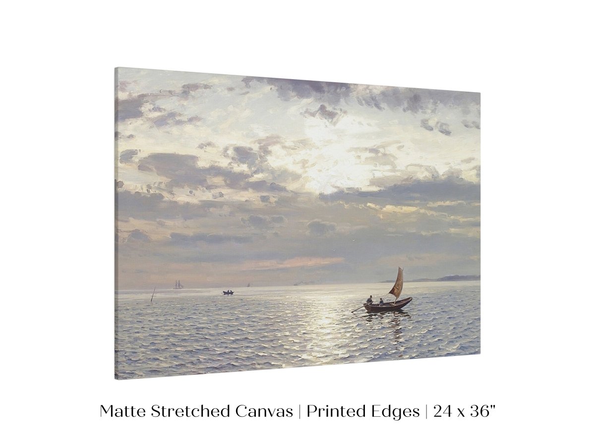 Grey Sailing Boat Seascape | P427 - Single Art Prints - Piccolo Fiore Prints