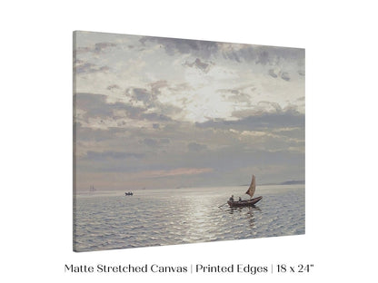 Grey Sailing Boat Seascape | P427 - Single Art Prints - Piccolo Fiore Prints