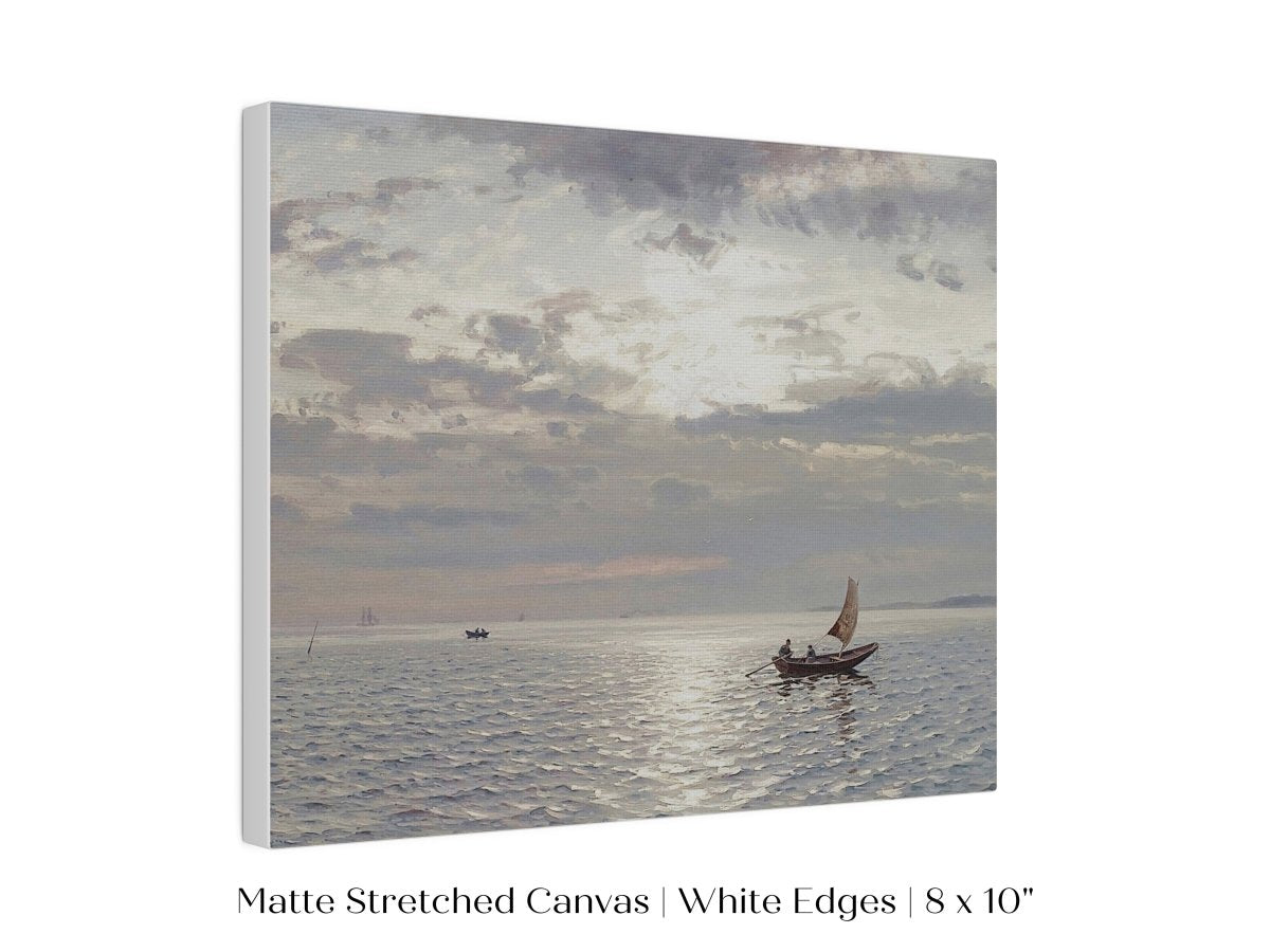 Grey Sailing Boat Seascape | P427 - Single Art Prints - Piccolo Fiore Prints