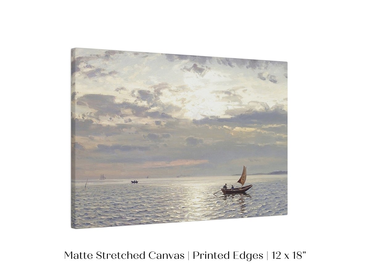Grey Sailing Boat Seascape | P427 - Single Art Prints - Piccolo Fiore Prints