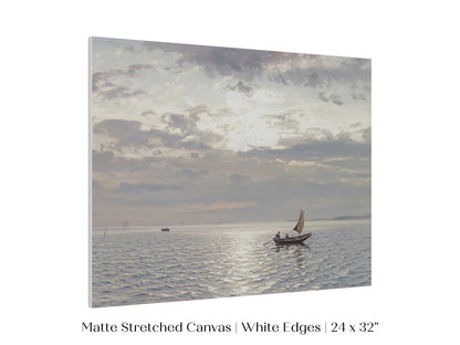 Grey Sailing Boat Seascape | P427 - Single Art Prints - Piccolo Fiore Prints