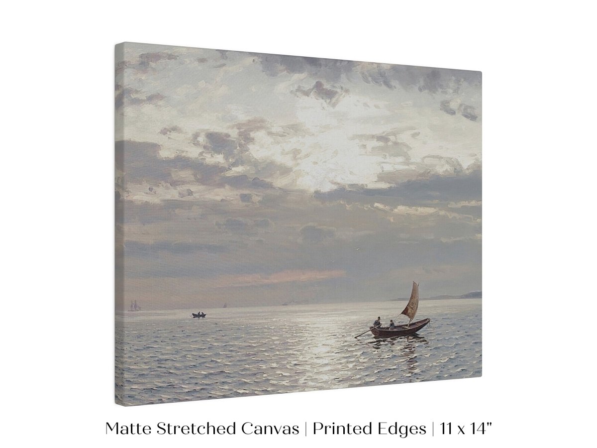 Grey Sailing Boat Seascape | P427 - Single Art Prints - Piccolo Fiore Prints