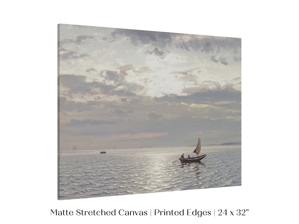 Grey Sailing Boat Seascape | P427 - Single Art Prints - Piccolo Fiore Prints