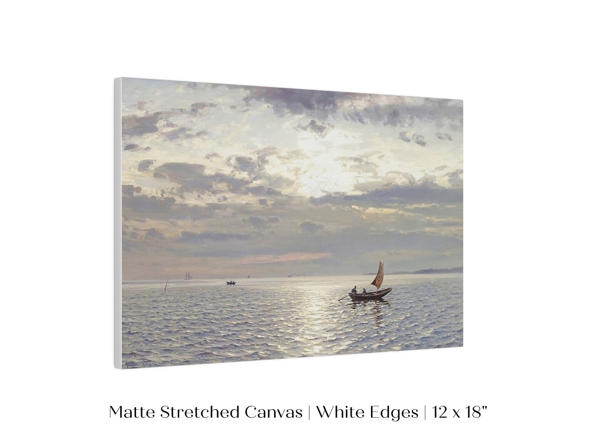 Grey Sailing Boat Seascape | P427 - Single Art Prints - Piccolo Fiore Prints