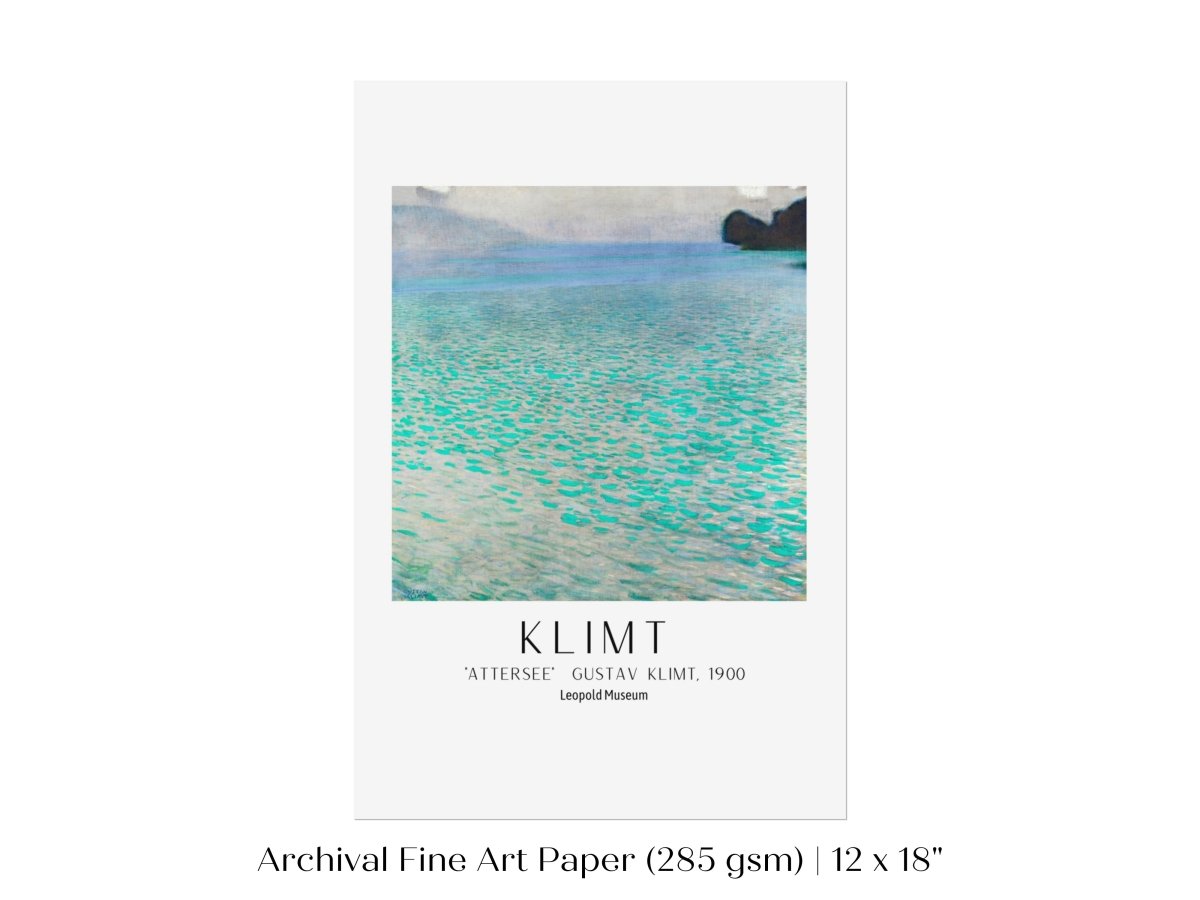 Gustav Klimt Attersee Exhibition Print | P3 - Single Art Prints - Piccolo Fiore Prints