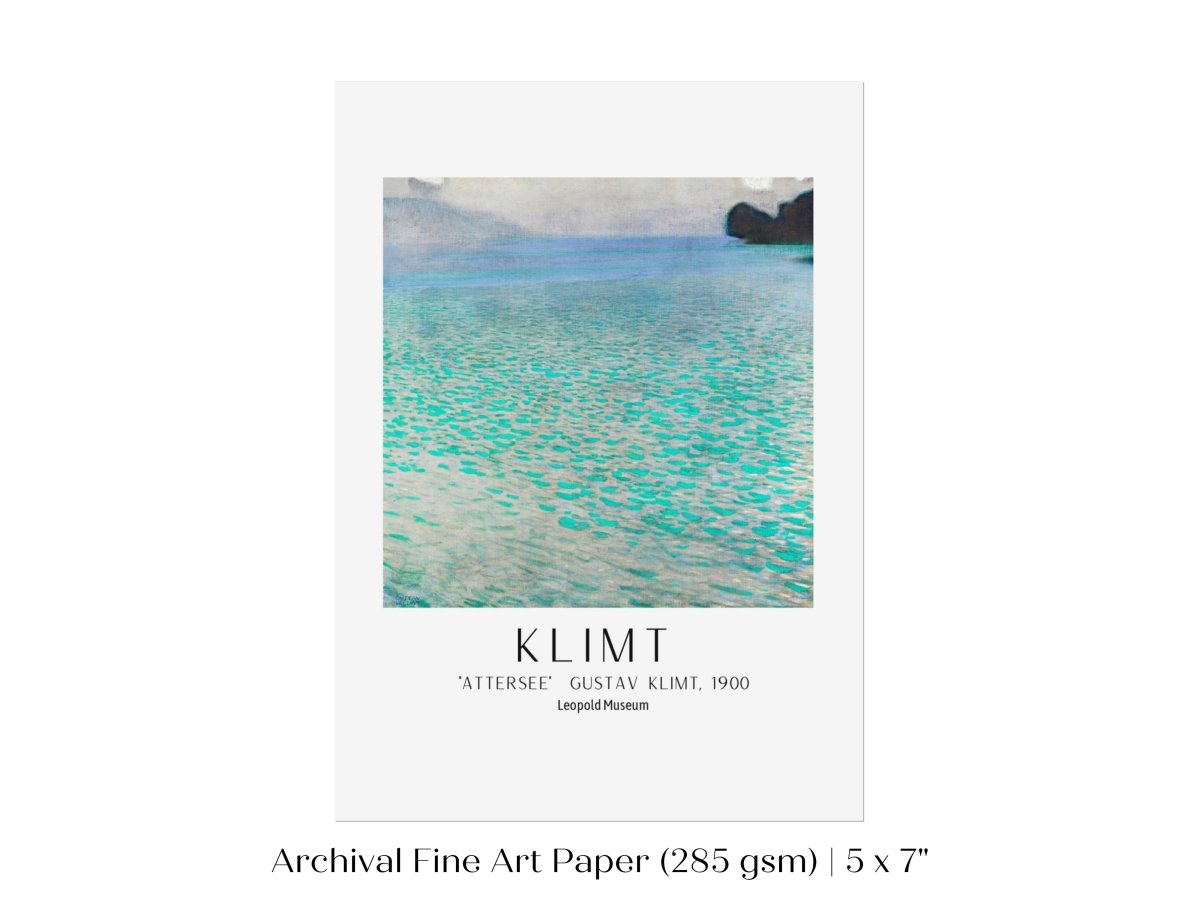 Gustav Klimt Attersee Exhibition Print | P3 - Single Art Prints - Piccolo Fiore Prints