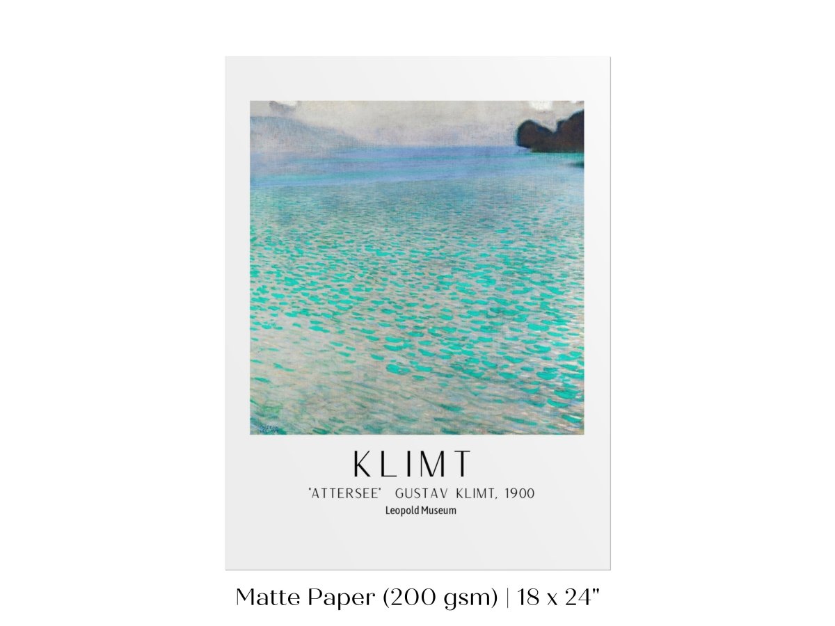 Gustav Klimt Attersee Exhibition Print | P3 - Single Art Prints - Piccolo Fiore Prints
