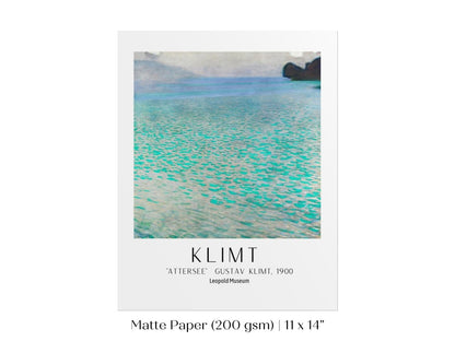 Gustav Klimt Attersee Exhibition Print | P3 - Single Art Prints - Piccolo Fiore Prints