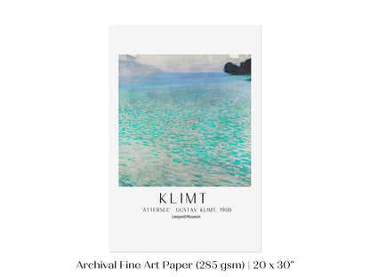 Gustav Klimt Attersee Exhibition Print | P3 - Single Art Prints - Piccolo Fiore Prints