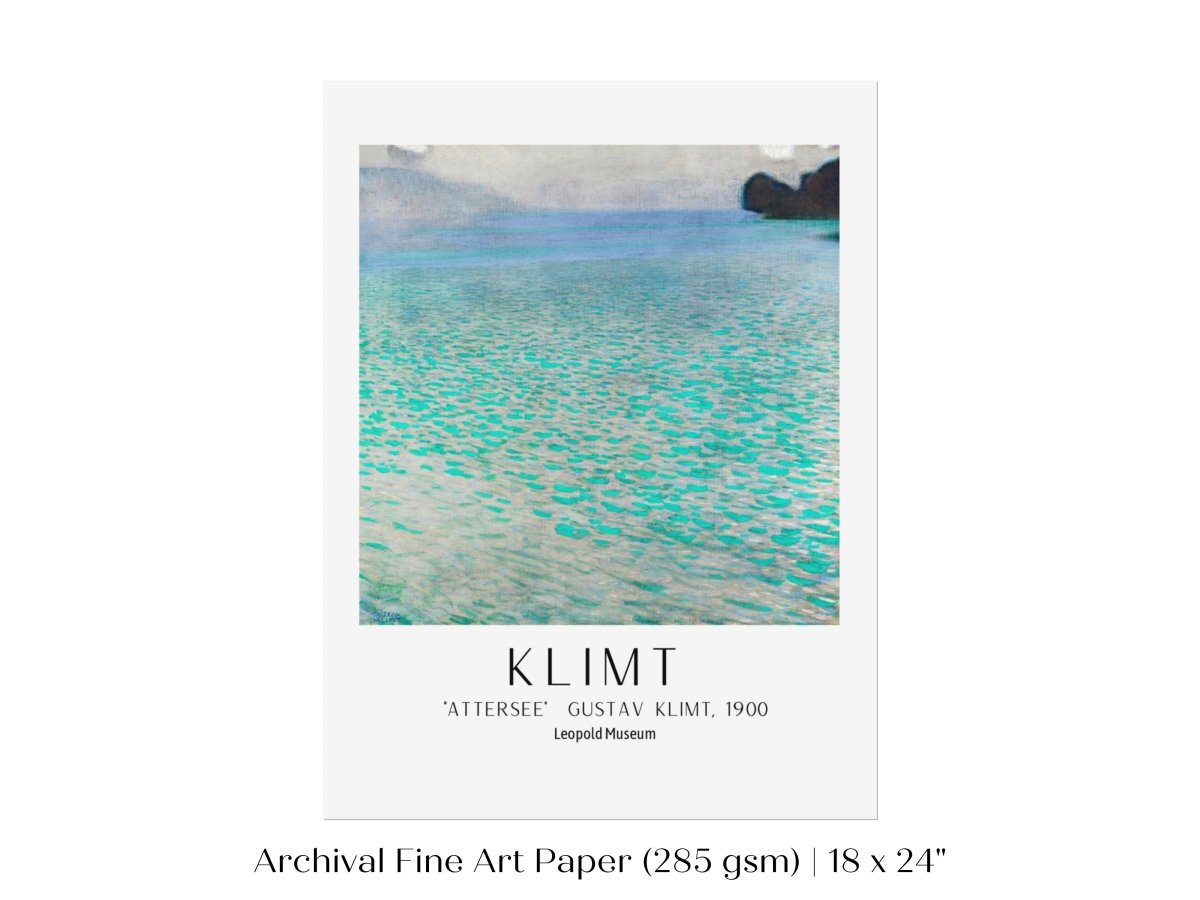 Gustav Klimt Attersee Exhibition Print | P3 - Single Art Prints - Piccolo Fiore Prints