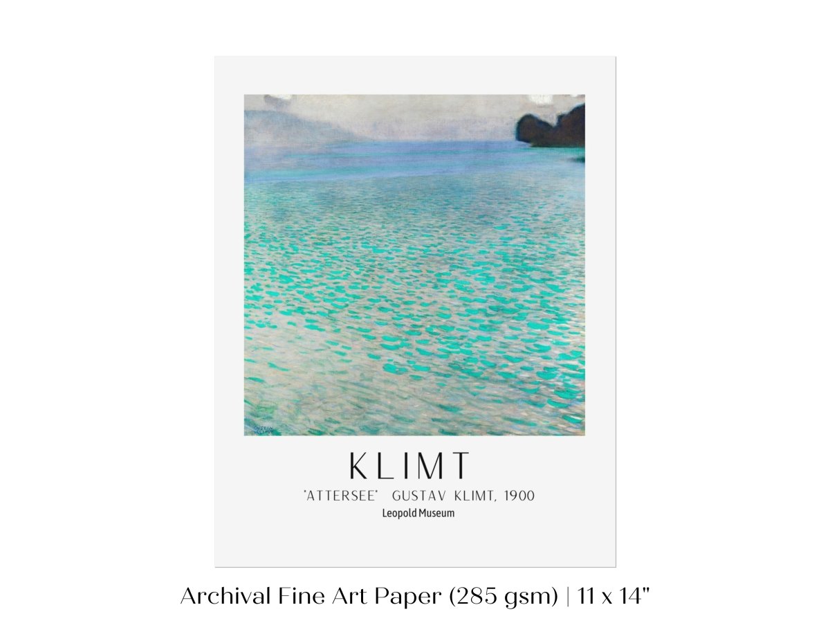 Gustav Klimt Attersee Exhibition Print | P3 - Single Art Prints - Piccolo Fiore Prints