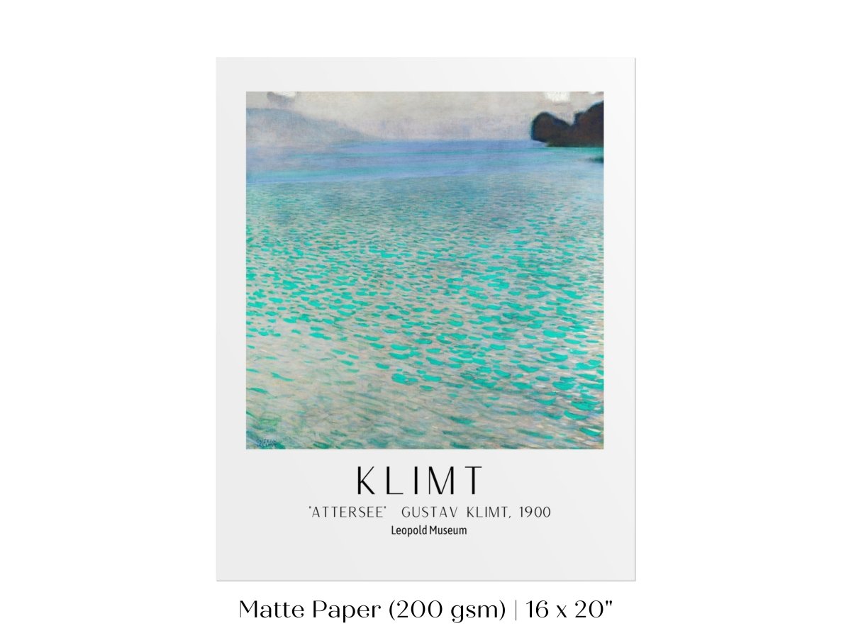 Gustav Klimt Attersee Exhibition Print | P3 - Single Art Prints - Piccolo Fiore Prints