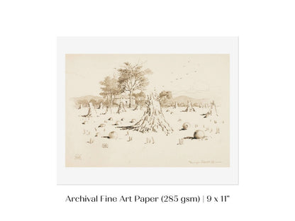 Harvest Sketch | P188 - Single Art Prints - Piccolo Fiore Prints