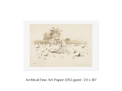 Harvest Sketch | P188 - Single Art Prints - Piccolo Fiore Prints