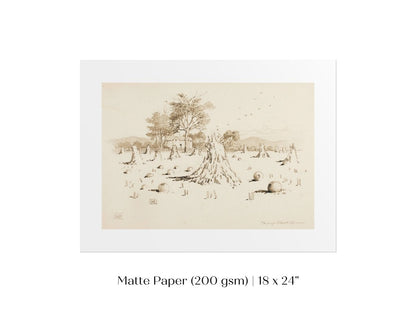 Harvest Sketch | P188 - Single Art Prints - Piccolo Fiore Prints