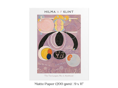 Hilma af Klint The Ten Largest | No. 6, Adulthood | P580 - Single Art Prints - Piccolo Fiore Prints