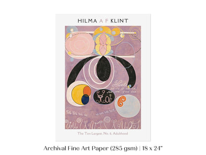 Hilma af Klint The Ten Largest | No. 6, Adulthood | P580 - Single Art Prints - Piccolo Fiore Prints