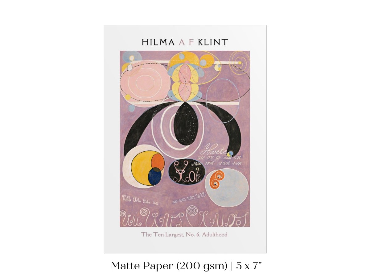 Hilma af Klint The Ten Largest | No. 6, Adulthood | P580 - Single Art Prints - Piccolo Fiore Prints
