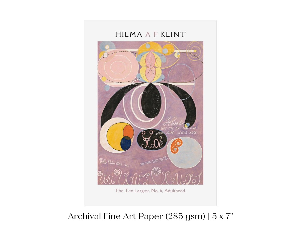 Hilma af Klint The Ten Largest | No. 6, Adulthood | P580 - Single Art Prints - Piccolo Fiore Prints