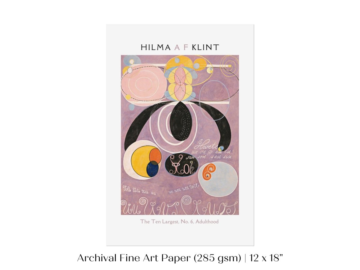Hilma af Klint The Ten Largest | No. 6, Adulthood | P580 - Single Art Prints - Piccolo Fiore Prints