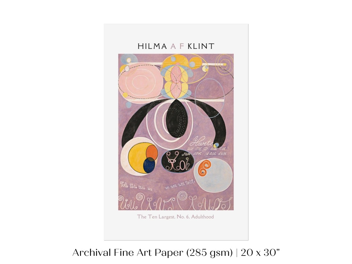Hilma af Klint The Ten Largest | No. 6, Adulthood | P580 - Single Art Prints - Piccolo Fiore Prints