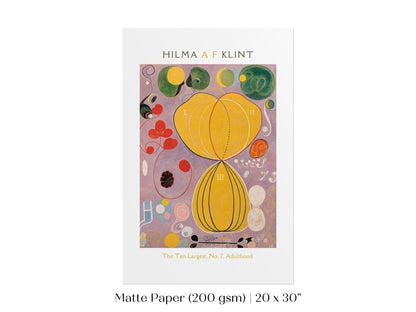 Hilma af Klint The Ten Largest | No. 7, Adulthood | P581 - Single Art Prints - Piccolo Fiore Prints