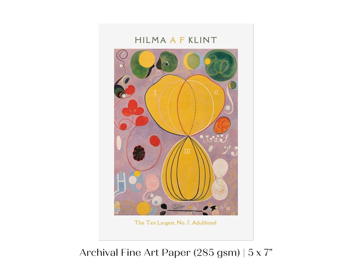 Hilma af Klint The Ten Largest | No. 7, Adulthood | P581 - Single Art Prints - Piccolo Fiore Prints