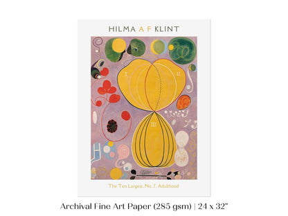 Hilma af Klint The Ten Largest | No. 7, Adulthood | P581 - Single Art Prints - Piccolo Fiore Prints