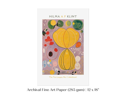 Hilma af Klint The Ten Largest | No. 7, Adulthood | P581 - Single Art Prints - Piccolo Fiore Prints