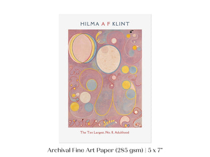 Hilma af Klint The Ten Largest | No. 8, Adulthood | P582 - Single Art Prints - Piccolo Fiore Prints