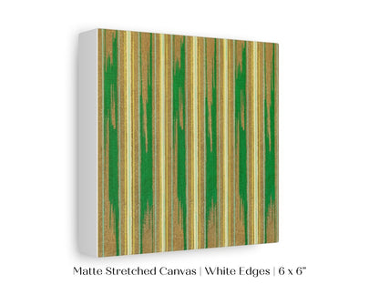 Khaki Green Stripe | Vintage Japanese Woodblock | P136 - Single Square Art Prints - Piccolo Fiore Prints
