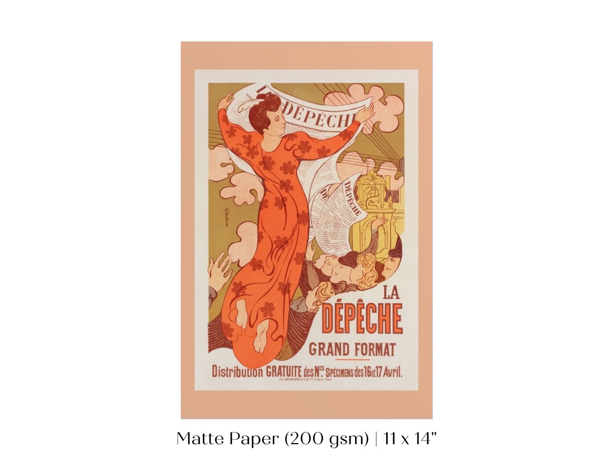La Dépêche de Toulouse | P690 - Single Art Prints - Piccolo Fiore Prints