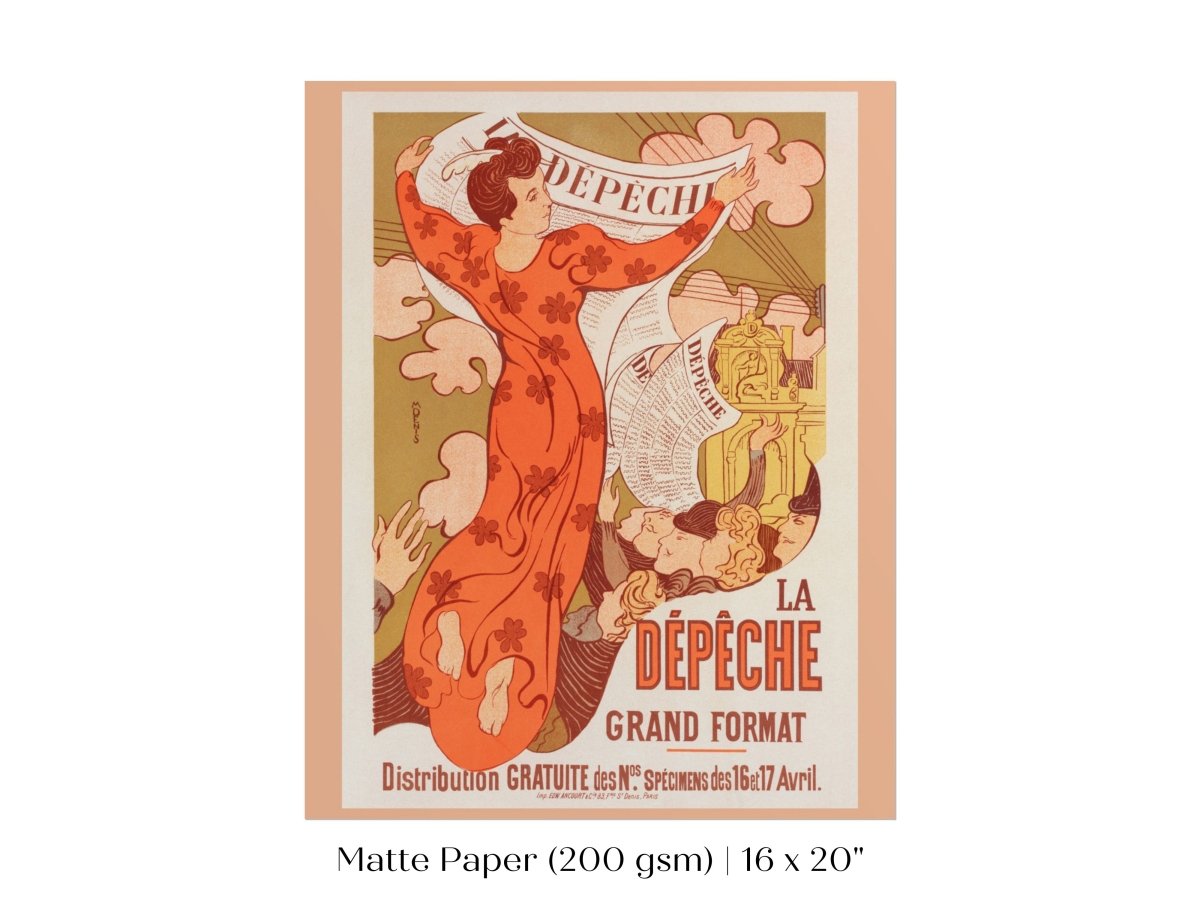 La Dépêche de Toulouse | P690 - Single Art Prints - Piccolo Fiore Prints