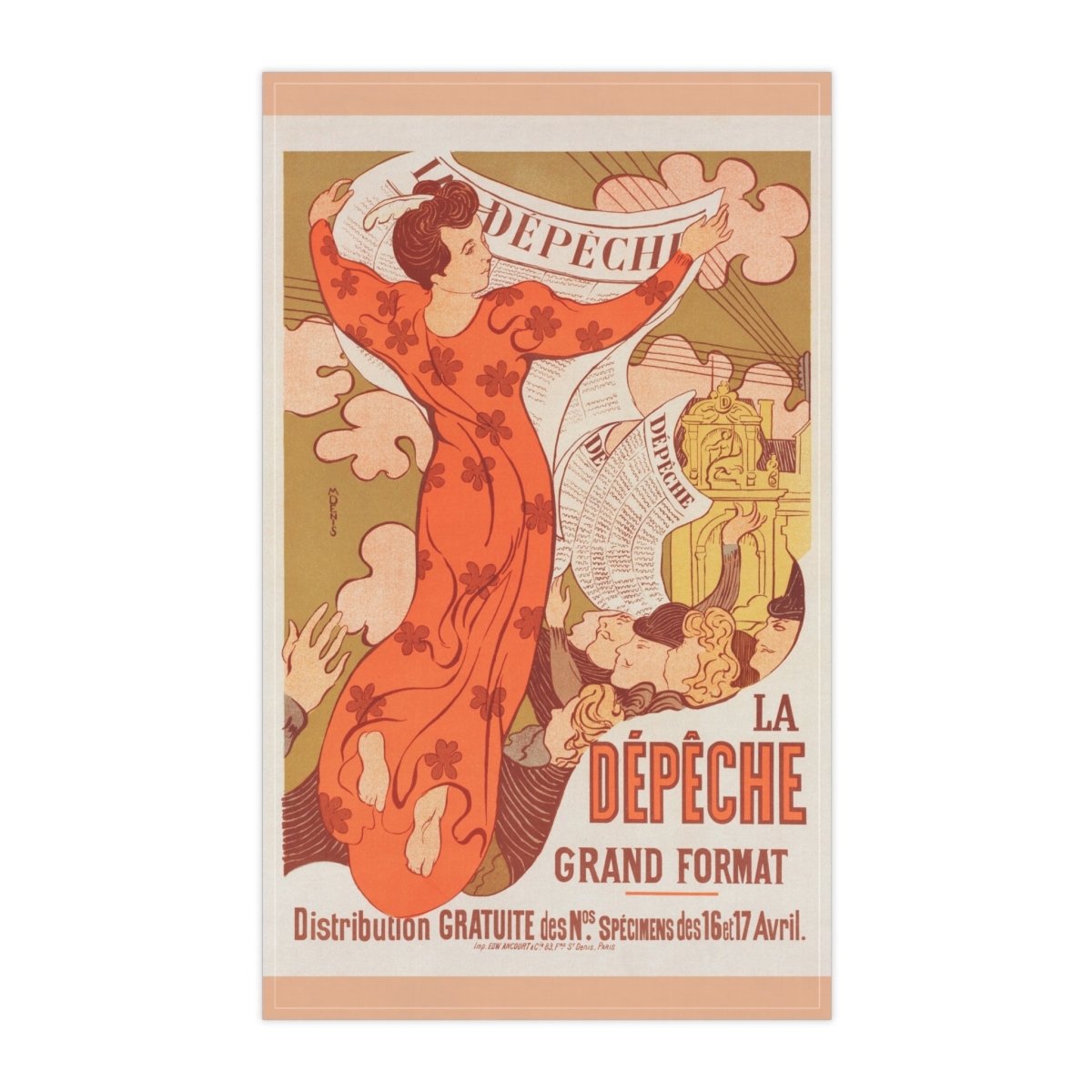 La Dépêche de Toulouse | Tea Towel - Tea Towel - Piccolo Fiore Prints