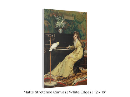 Lady with Piano and Cockatoo | P405 - Single Art Prints - Piccolo Fiore Prints