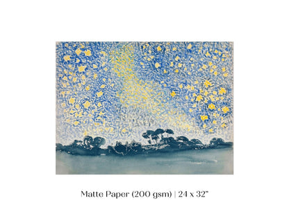 Landscape with Stars | P60 - Single Art Prints - Piccolo Fiore Prints