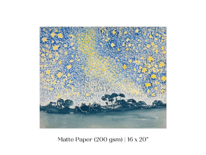 Landscape with Stars | P60 - Single Art Prints - Piccolo Fiore Prints
