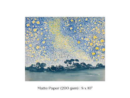Landscape with Stars | P60 - Single Art Prints - Piccolo Fiore Prints
