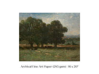 Landscape with Trees | P346 - Single Art Prints - Piccolo Fiore Prints