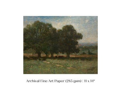 Landscape with Trees | P346 - Single Art Prints - Piccolo Fiore Prints