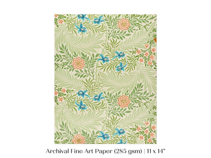Larkspur | William Morris | P261 - Single Art Prints - Piccolo Fiore Prints