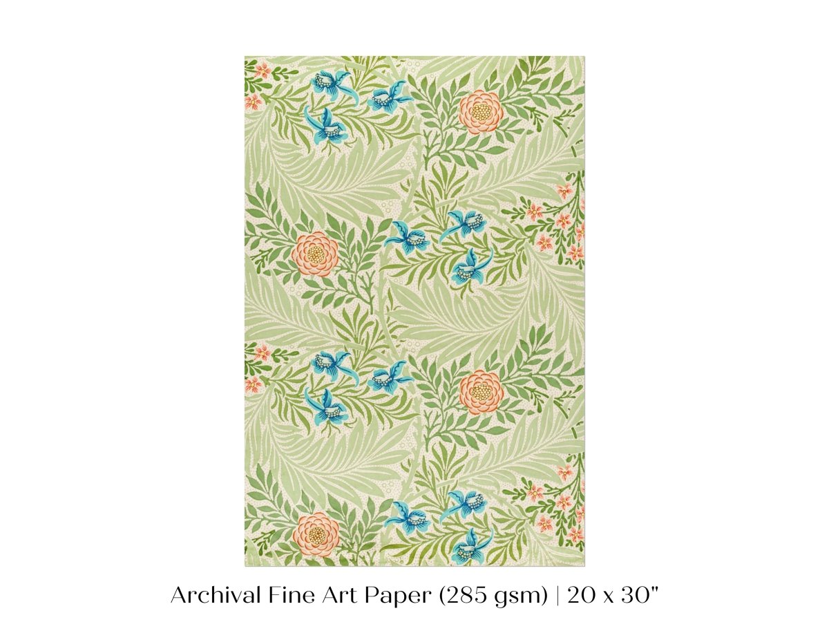 Larkspur | William Morris | P261 - Single Art Prints - Piccolo Fiore Prints